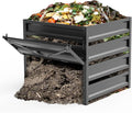 Compost Bin Outdoor - 285 Gallon Composter with Rust-Proof Coating, Painted Finish, Large Compost Bin for Producing Fertilizer from Kitchen Waste and Fallen Leaves（Metal）