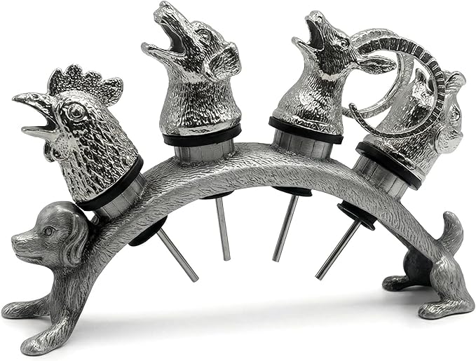 Animal Wine Pourer and Wine Bottle Stopper Holde Display Unique Wine Accessories