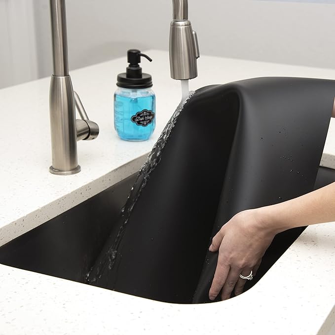 GASARÉ, Extra Large, Thick, Silicone Mat for Kitchen Counter, Heat Resistant Mat, Countertop Protector, Non-Slip, Easy to Clean, Cuttable, 40 x 23.5 Inches, Black