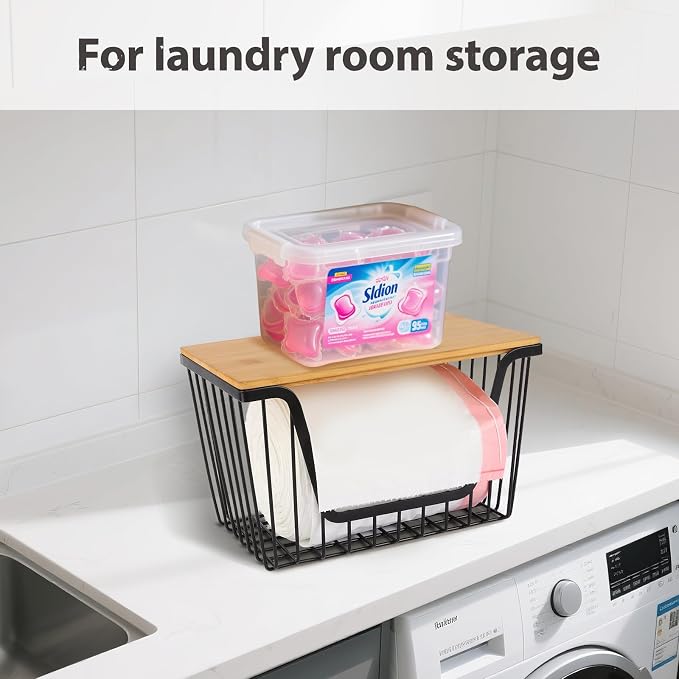 1 Pack Fruit Basket for Kitchen Counter，Stackable Pantry Organizers Storage, Large Wire Storage Basket Suitable for Storing Fruits, Onions, Potatoes, and Vegetables