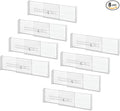iDesign Expandable Deep Drawer Dividers for Kitchen, Dresser, or Desk Drawers - Set of 8 - Clear