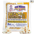 8oz Popcorn Machine Popcorn Packets - All-in-One Movie Theater Style Popcorn Kernels, Salt, and Oil Packs by Great Northern Popcorn (24 Case)