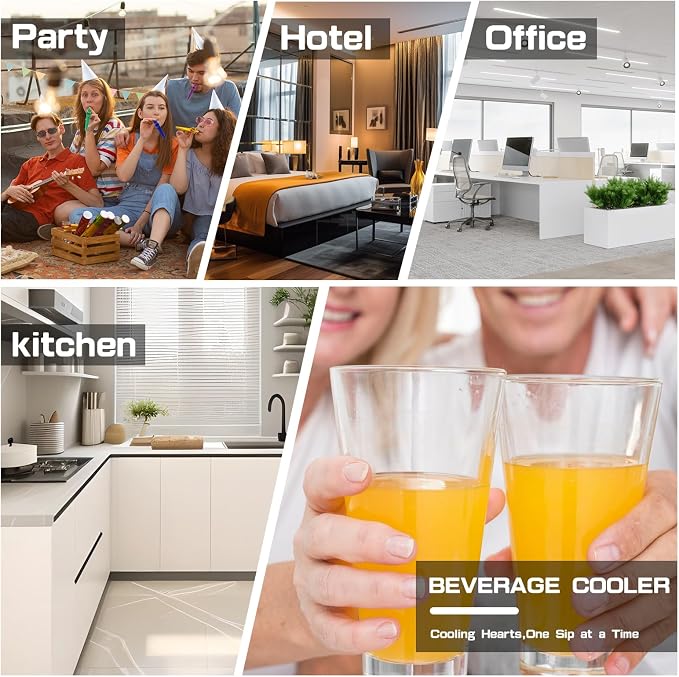Compact 24 Can/0.95 Cu.Ft Mini Fridge, Portable Quiet Small Beverage Refrigerator Cooler With Removable Shelves&Manual Temperature Control For Office, Dorm, Bar