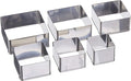 Ateco Plain Edge Square Cutters in Graduated Sizes, Stainless Steel, 6 Pc Set