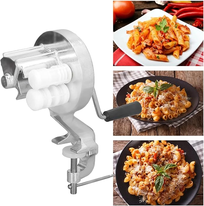 Cavatelli Maker Machine for Authentic Italian Pasta, Portable Hand Cranking Noodles Pressing Machine for Home Kitchen Restaurant