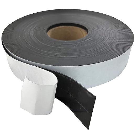 Master Magnetics - ZG80A-Ax50BX Flexible Magnet Strip with Adhesive Back , 1/16" Thick, 2" Wide, 50 feet (1 Roll)