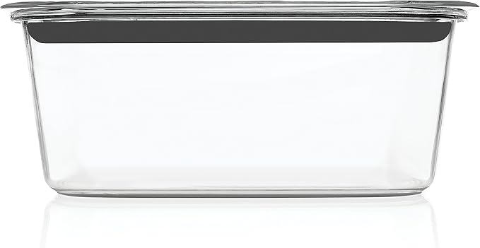 Rubbermaid Brilliance Food Storage Container, BPA free Plastic, Medium, 3.2 Cup, 5 Pack, Clear & Brilliance Food Storage Container, Large, 9.6 Cup, Clear 1991158