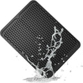 ZLR Silicone Dish Drying Mat for Kitchen Counter, Eco-Friendly Fast Dry Dish Mat, Easy Clean Multi Usage Drying Matt, Heat Resistant Trivet, 12" x 16" Large, Black