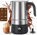 AMZCHEF Milk Frother and Steamer, Electric Automatic Hot and Cold Foam Maker with 600W, 17oz Stainless Steel Pitcher & LED Display, 8-in-1 Milk Frother for Latte, Cappuccino, Macchiato, Hot Chocolate