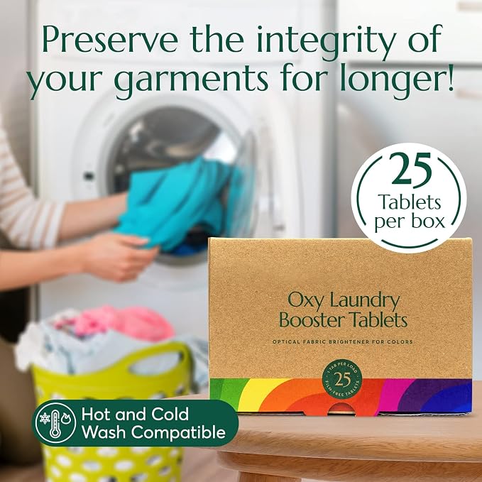 CLEANOMIC Reusable Kitchen Cloth, Oxy Laundry Booster & Fabric Softener Sheets Bundle