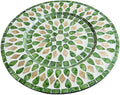 13 Inch Mother of Pearl Shell Placemat Plate – Large Round Decorative Heat for Table or Kitchen, Cabinet, Tabletop (Green Water Drop, 13 Inch)