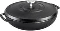 Lodge Blacklock 17 Triple Seasoned Cast Iron Braiser with Lid - Dutch Oven with Nonstick Finish - Lightweight Cast Iron Braiser - Dutch Oven Cookware - Cooking Pot with High-Heat Aluminum Knob