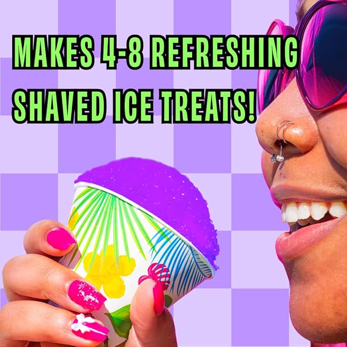 Hawaiian Shaved Ice Sour Grape Syrup - Nut Soy Dairy Free - Flavor Fluffy & Crunchy Snow Cones - Shelf Stable - Makes 8 Servings - 16 ounces