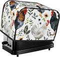 Summer Rooster Toaster Cover 2 Slice, Cute Country Bread Machine Cover, Washable Toaster Kitchen Small Appliance Cover Stain Resistant,with Top Handle
