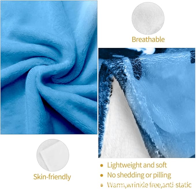 Majestic Whale Plush Throw Blanket - Soft, Comfy, Lightweight, Warm, and Fuzzy - Ideal Gift for Men and Boys - Perfect for Couch, Bedroom, Travel, Bed - 50x40 inches