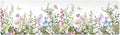 Spring Trivet Table Runner 40 Inches Long Spring Wild Flowers Butterfly Heat Resistant Hot Pad Multi Purpose Mat for for Hot Pots Pans Kitchen Countertops
