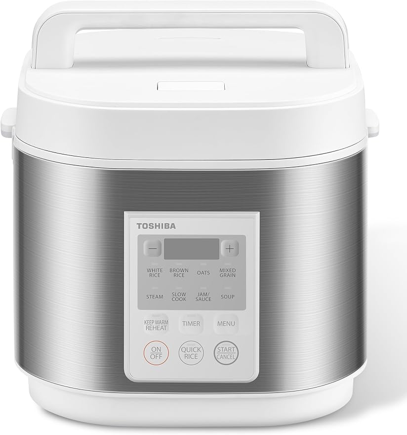 TOSHIBA Rice Cooker Heritage Bento Box, Digital Control, 10-Cup Uncooked Rice Capacity, 9 Functions with 3D Heating and 24-Hour Auto Keep Warm