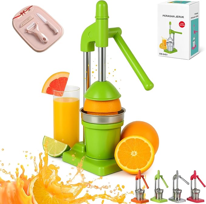 Effective Cast Iron Juicer Hand Press, Heavy Duty Manual Juicer Hand Press Cast Iron, Stainless Steel Lemon Squeezer for Home and Kitchen