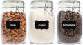 ComSaf 3-Pack 34oz Round Glass Apothecary Jars, Farmhouse Decor for Kitchen Counter Display, Airtight Cookie & Candy Jar for Coffee & Food Storage