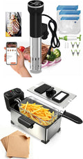 Sous Vide Cooker WiFi Kit & Cattleman Cuisine Immersion Deep Fryer with Basket