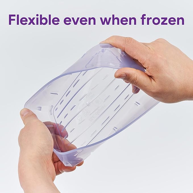 Freezer Containers for Food Storage 10pcs - Soup with Lids Safe/Startr Package - Twist Release - Flexible Frozen Design - BPA Free