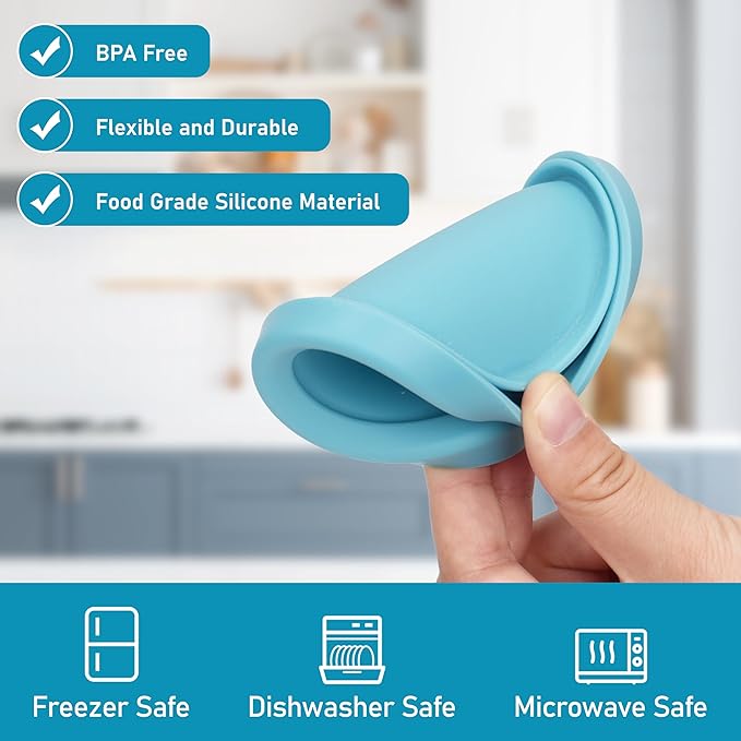 LUVCOSY 7 Cup Silicone Replacement Lids Storage Cover for Pyrex 7402-PC Glass Bowls (Container not Included) 2 Pack Microwave, Dishwasher and Freezer Safe