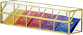 NCYP Glass Tea Bags Organizer with 5 Grids Compartments, Indoor Counter Top Brass Display Case with Lid, Storage Box, Gold, Decor, Teabag Storage, 14.5 x 3.6 x 3.66 Inches (Glass Box Only)
