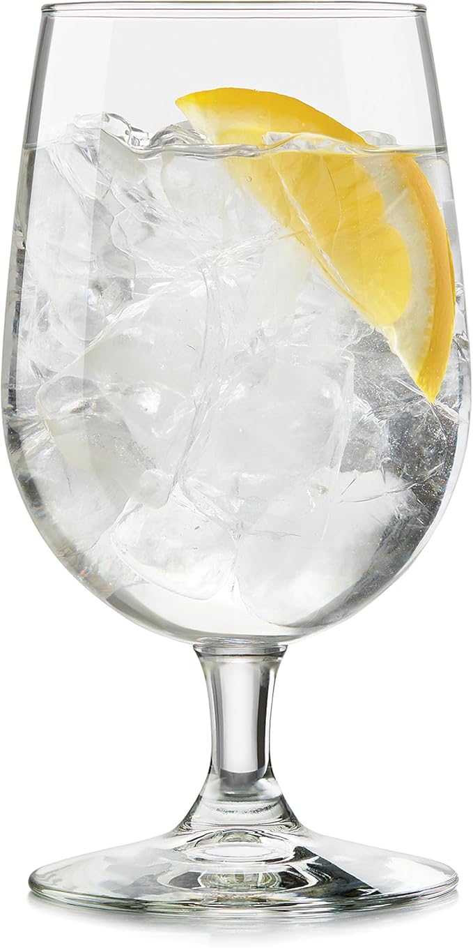 Libbey 7513 Vina Goblet Glasses, 16-ounce, Set of 12