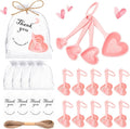 50PCS Heart Shaped Measuring Spoons Plastic Measuring Spoons Party Favors for Bridal Shower Wedding Anniversary Baby Shower Decoration Gifts Individual Souvenirs