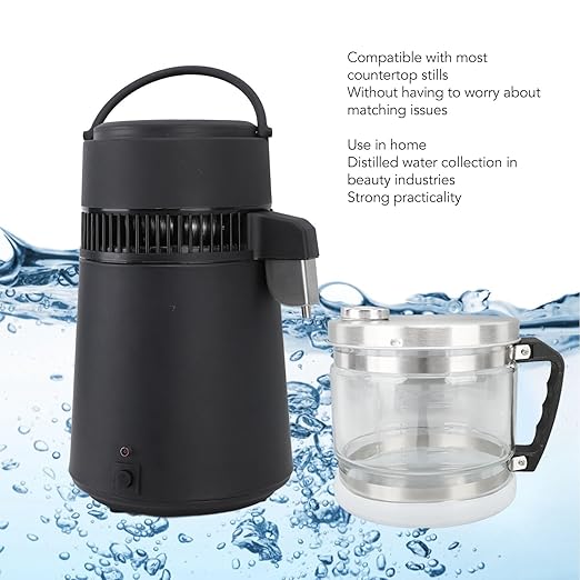 4L Water Container for Distiller, 4L Glass jar for Home Beauty Water Distiller, Replacement Glass Collection Bottle for Home Beauty Countertop