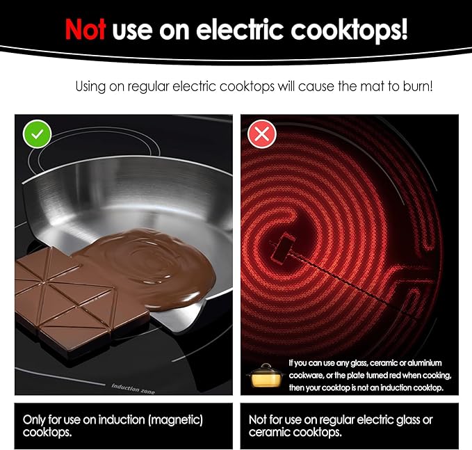 KitchenRaku Large Induction Cooktop Protector Mat, 20.4 x 30.7 inch, Translucent Magnetic Electric Stove Burner Covers, Antiscratch Glass Top Stove Cover