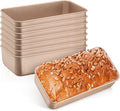 Leonyo 8 Pack Non-Stick 9x5IN Stainless Steel Bread Loaf Pan, Rose Gold | Metal Sandwich Bread Loaf Pans, Bread Pan Tins for Homemade Meatloaf Cakes Brownies Lasagnas, Dishwasher Oven Safe