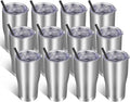 VEGOND 20oz Tumbler Stainless Steel Tumbler Cup with Lid And Straw Vacuum Insulated Double Wall Travel Coffee Mug(Stainless 12 Pack)