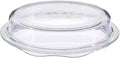Cuchina Safe 2-in-1 Cover ‘n Cook Vented Glass Microwave Plate Cover and Baking Dish; Easy to Grip for Baking and Serving