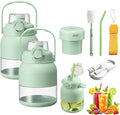 Gemet BPA-Free Electric Citrus Juicer 17 oz, with Straw and Two Lids, 2025 New Portable Blender for Smoothies, Shakes, Food Prep & Frozen Blending (500ML*2)