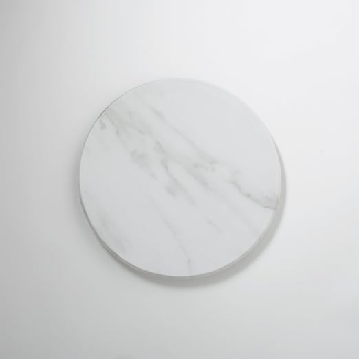 American Metalcraft MW14 Marble Melamine Serving Board, Round, White, 14-Inch Diameter