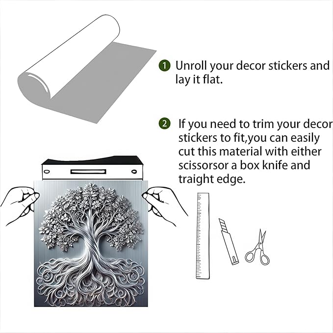 BlissYard Tree of Life Dishwasher Magnet Cover Skin Panel Magnetic Dishwasher Covers Decorative Sliver Metal of Life Front Door Magnet Cover Home Appliances Dishwasher Refrigerator Cupboard 23x26 Inch