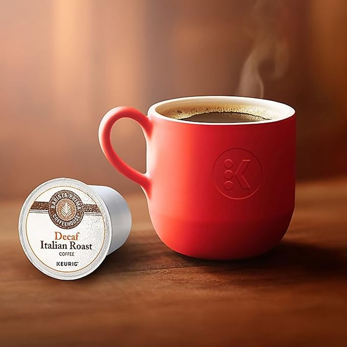 Barista Prima Coffeehouse, Italian Roast Decaf Keurig Single Serve K-Cup Pods, 96 count
