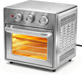 OLIXIS Air Fryer Toaster Oven Combo, 16.9QT Oven Countertop 5 Functions in 1, 4 Accessories Included, Stainless, Up to 450°F