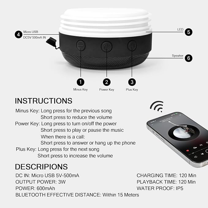 sweet grain Music Speaker Tumbler(25Pack) - 20 oz Sublimation Tumbler Skinny Straight with Speaker, Straw & USB Charging Cable, Music Tumbler Cup - Black