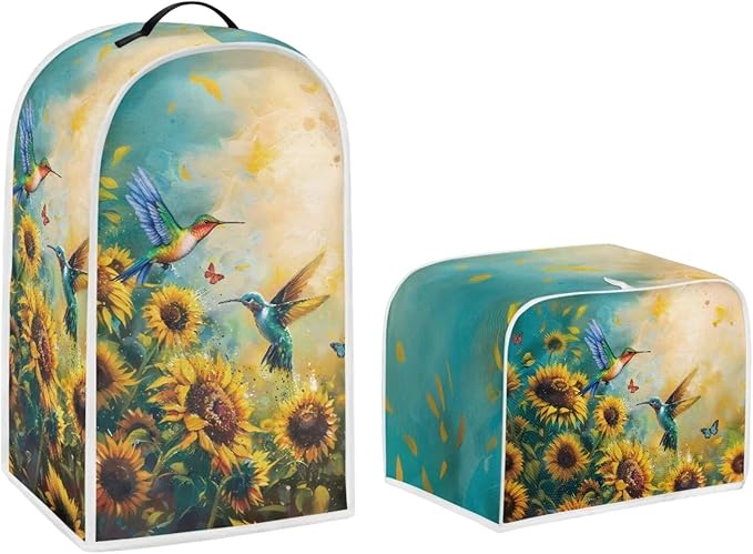 Hummingbird Dust Cover for Coffee Maker Kitchen Blender Cover Flower Bread Maker Toaster Oven Dustproof Protector Covers