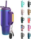 Frost Buddy Thicc Buddy - 30 oz Stainless Steel Vacuum Insulated Tumbler with Lid and Straw for Water - Travel Mug Cupholder Friendly - Gifts for Women Men Him Her (Nebula)