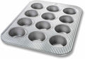 USA Pan 1200MFLD-ST Bakeware Nonstick Cupcake and Muffin Pan with LId