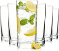 Highball Glasses Set of 6, 13oz Tall Drinking Glasses, Water Glass for Kitchen, Tom Collins Glasses, Mojito Glass Cups, Cocktail Glasses for Bar Glassware