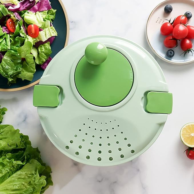 Salad Spinner Large 3.6 Qt, Lettuce Rotator with Secure Lid Lock and Rotated Handle, Fruits Rotator Dryer Vegetable Washing Dryer for Greens, Herbs, Berries, Fruits, No BPA