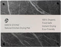 Natural Stone Dish Drying Mat 18" x 14", Slate Color - Diatomaceous Earth Kitchen Mat | Quick Drying, Non-Toxic, BPA-Free, Eco-Friendly | Female-Founded USA Brand