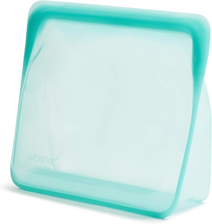 Stasher Reusable Silicone Storage Bags, Food Storage Containers, Microwave and Dishwasher Safe, Leak-free