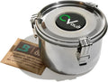 CVAULT Medium 1 oz Storage Container | Air Tight & Light Resistant | Food Grade Stainless Steel | Includes 62% RH 8-gram Pack
