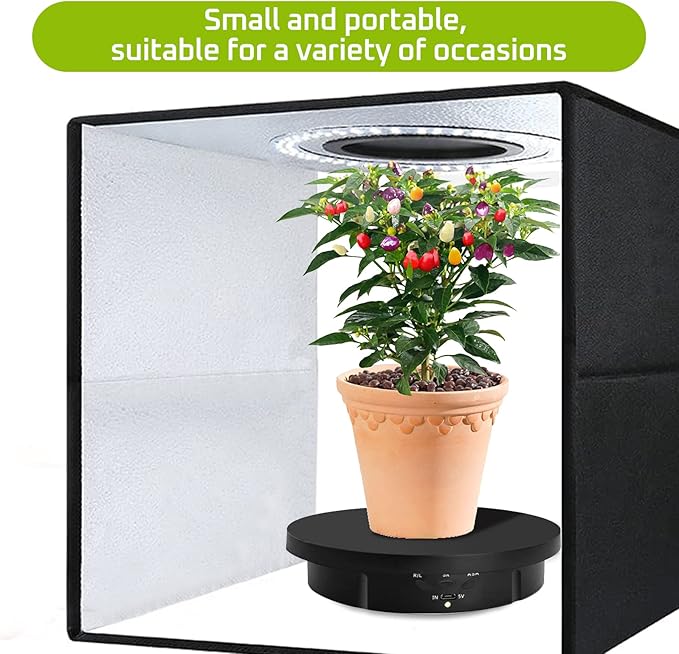 JAYEGT 3 in 1 Motorized Rotating Display Stand with 5.74/7.08/8.66 inch Replacement Cover，Max 22lbs Load , 3D Models, Cake -Black