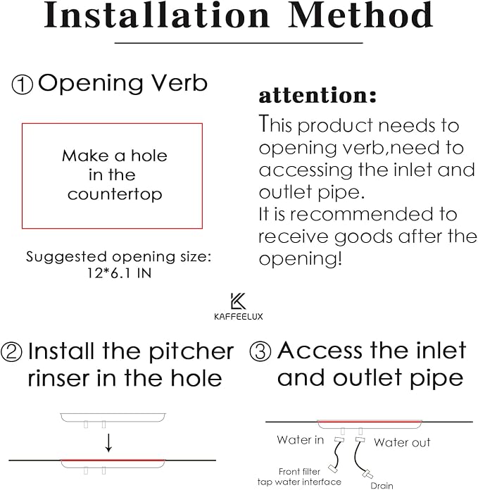 Pitcher Washer, Espresso Washer, Drainage and Drip Tray Stainless Steel Bar Glass Washer is The Sink, and The Cup Spray Washer is The Home Kitchen Hotel Cafe Restaurant (Silvery)